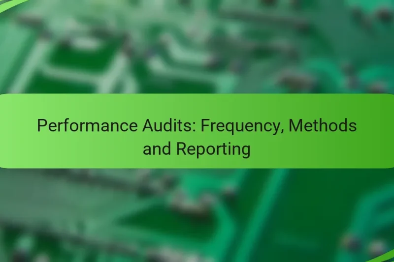 Performance Audits: Frequency, Methods and Reporting
