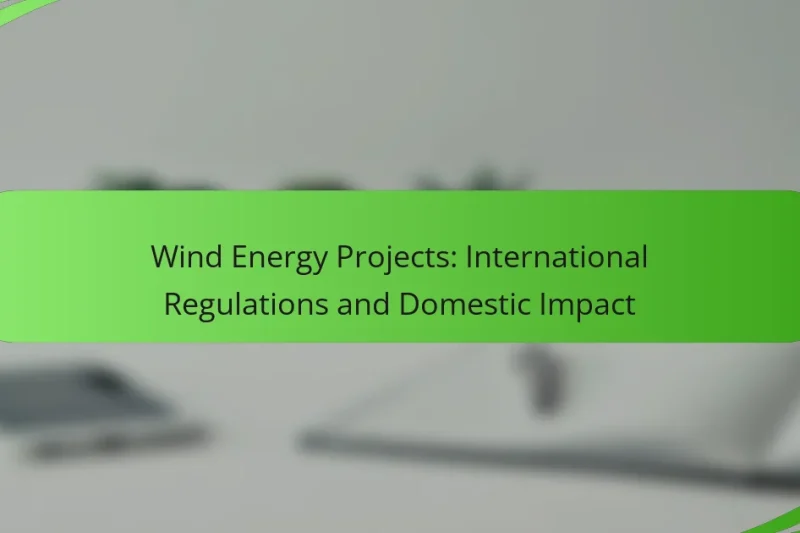 Wind Energy Projects: International Regulations and Domestic Impact