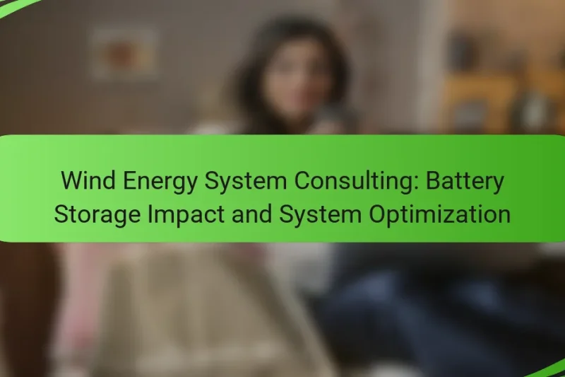 Wind Energy System Consulting: Battery Storage Impact and System Optimization