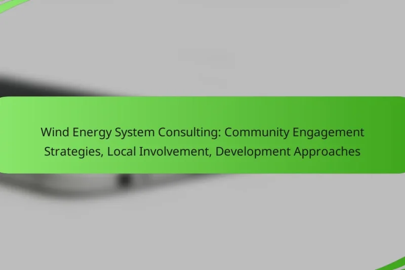 Wind Energy System Consulting: Community Engagement Strategies, Local Involvement, Development Approaches