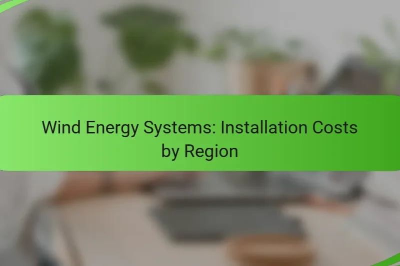 Wind Energy Systems: Installation Costs by Region