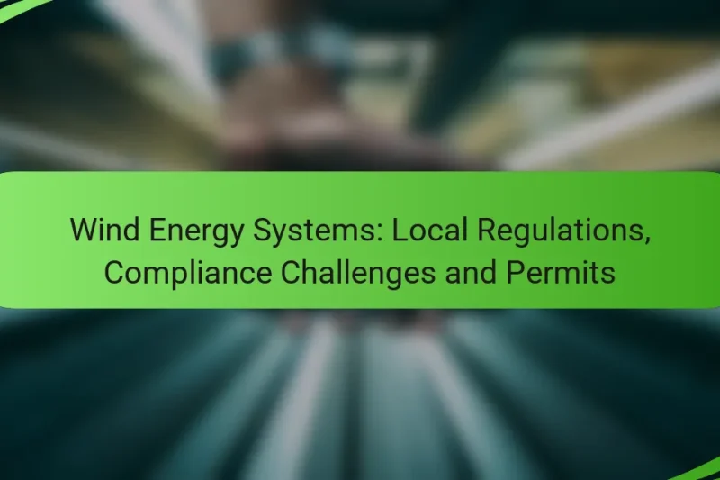 Wind Energy Systems: Local Regulations, Compliance Challenges and Permits