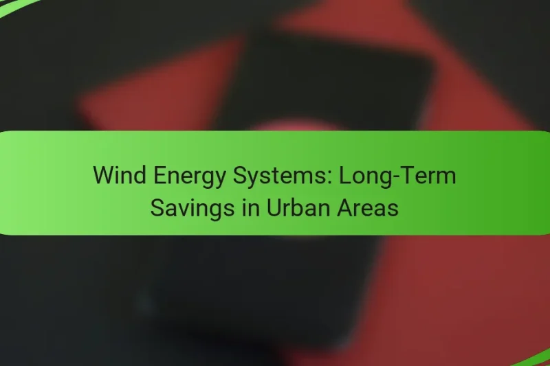 Wind Energy Systems: Long-Term Savings in Urban Areas