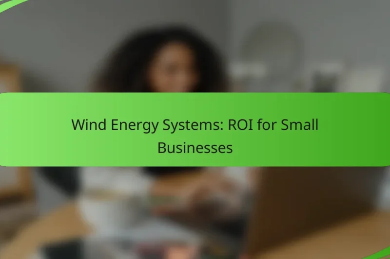 Wind Energy Systems: ROI for Small Businesses