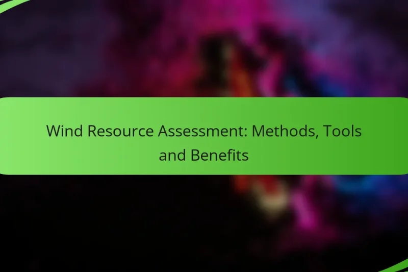 Wind Resource Assessment: Methods, Tools and Benefits
